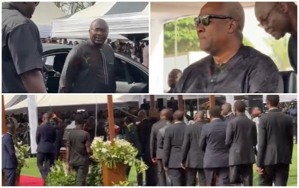 Bawumia and Mahama at funeral of the Rev funeral late Apostle Dr. Michael Kwabena Ntumy