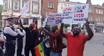 ‘Ato Woyɛ Scam’: Watch Ghanaian diaspora protests outside Mahama’s London Town Hall meeting