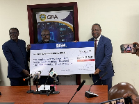 Executive Chairman of KGL Group, Alex Apau Dadey made the presentation to GRA Commission General