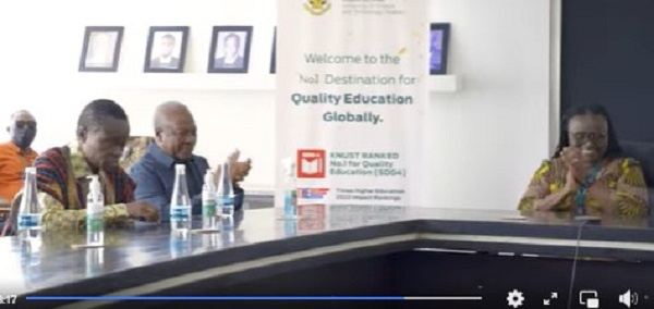 Prof P.L.O. Lumumba, John Mahama and Prof Akosua Dickson (siting around the table from L to R)