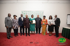 Director-General of NLA, Sammi Awuku in a photo with dignitaries