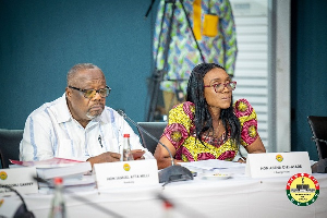 The Chairman of PAC, Osei-Asare (R) and Ranking Member Samuel Atta Mills (L)