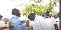 Dr. Bawumia received traditional prayers during a community visit