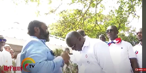 Dr. Bawumia received traditional prayers during a community visit