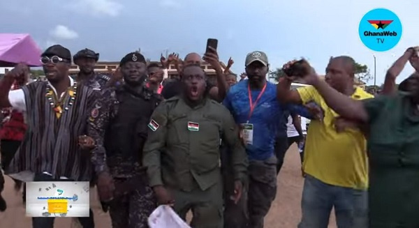 Watch how Sam George celebrated his victory