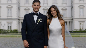 Kai Havertz with his wife, Sophia