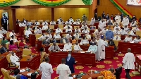 NDC MPs occupying the Majority side of the house