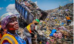 Some members working at the landfill