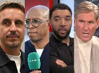 L-R: Neville, Wight, Deeney and Simon are English football pundits