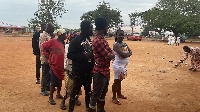 Some of the voters in queue to exercise their franchise