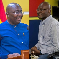 Vice President, Dr Mahamudu Bawumia (L), MP for Assin Central, Kennedy Agyapong (R)