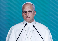 Pope Leo XIV giving an address