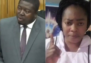 MP for Ejisu,  Kwabena Boateng (L) and Prophetess Jacqueline Owusu Mensah (R)