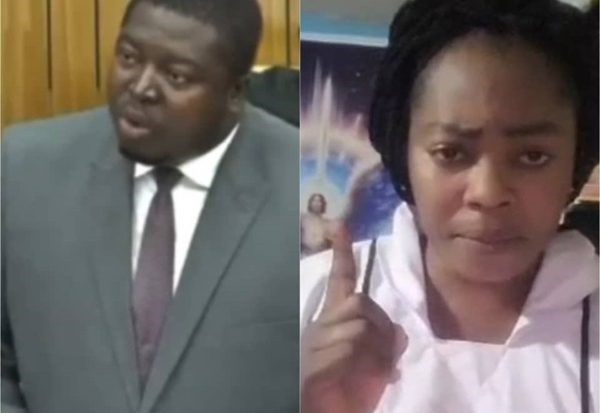 MP for Ejisu,  Kwabena Boateng (L) and Prophetess Jacqueline Owusu Mensah (R)