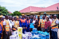 Zoomlion presents relief items to victims of Akosombo Dam spillage