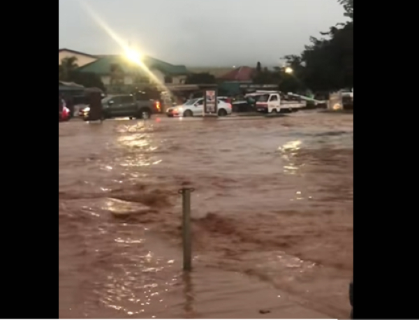 Some roads were blocked by the flood waters leading to traffic