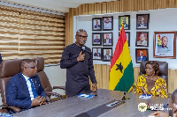 Professor Jane Naana Opoku-Agyemang at the Energy Ministry