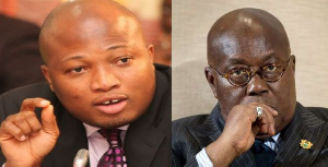 Samuel Okudzeto Ablakwa [L] and President Akufo-Addo