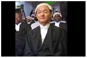 A photo of Paul Chen during the ceremony