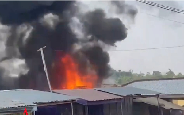 Electoral Commission's office in Asuboi engulfed in flames