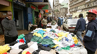 Vendors sell their wares on the streets of the Kenyan capital, Nairobi