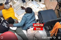 A screenshot of a video of the incident