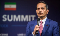 Qatar's PM Sheikh Mohammed bin Abdulrahman Al Thani at a meeting in Lucerne