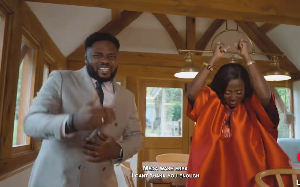 Kofi Owusu Peprah is seen here with Diana Hamilton in their new song