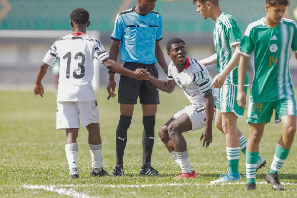 The Black Comets during the game against Algeria