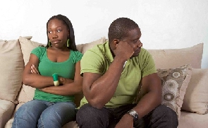 Black Couple Fighting Couch African American 155259337 Crop