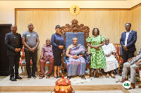 ADB delegation in a group photo with Ga Mantse during the courtesy call