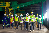 The Parliamentary Select Team being taken around