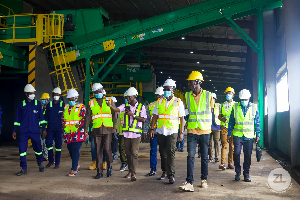 The Parliamentary Select Team being taken around
