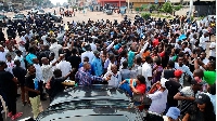 Supporters of opposition party stage an anti-government demonstration in Kinshasa
