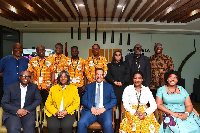 A delegation from GHIB during the partnership meeting