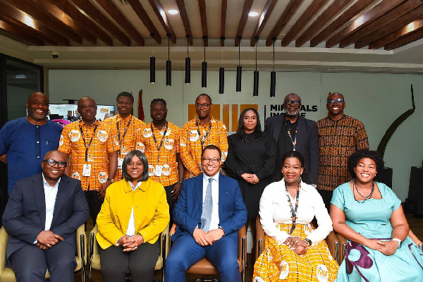 A delegation from GHIB during the partnership meeting