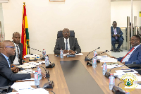 Dr Ato Forson with the chief directors and MDAs