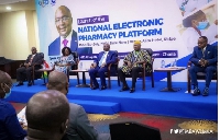 Bawumia (middle) at the Ghana National Electronic Pharmacy Platform (GNEPP) event