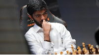 Indian grandmaster Gukesh Dommaraju playing at the Freestyle Chess G.O.A.T. Challenge quarter finals