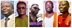 From left ( Abedi, Gyan, Asamoah, Appiah and Badu)