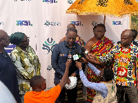 A photo from the sod cutting event