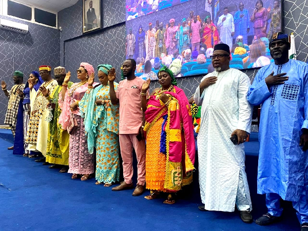 The new leaders of the group taking their oaths of office