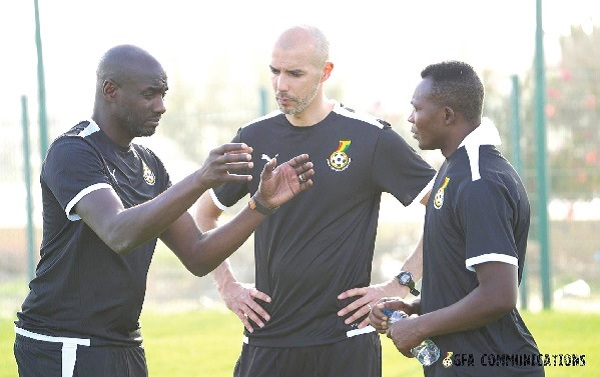 Otto Addo (left) Joseph Laumann (middle) and John Paintsil (right)