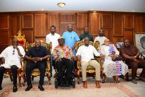 Newly elected New Patriotic Party executives with former President Kufour without Bamba Newly elected New Patriotic Party executives with former President Kufour without Bamba