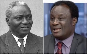 Yaw Anokye Frimpong (R) says J.B. Danquah (L) was not part of the NLM or the UP