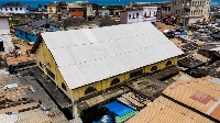 The Sekondi Market with the now fixed roofing