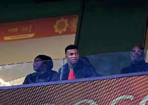 Mbappe was in the stands watching the game