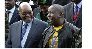 Julius Malema (R) was once an ally of Jacob Zuma (L)