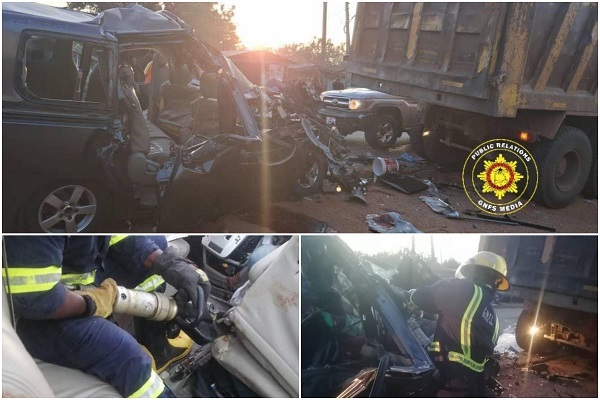 Scenes from the accident at Asikuma Junction