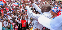 NPP Flagbearer, Dr. Mahamudu Bawumia at a campaign rally